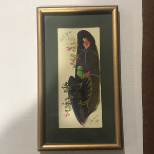 HOST PICK 💕💖 Painted feather art piece